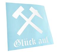 Kiwistar - Adesivo per auto - bianco - 40 x 33 cm - Miniere - Kumpel - Adesivo per lunotto posteriore auto resistente alle intemperie per auto, camion, camioncino - Adesivo esterno per tuning