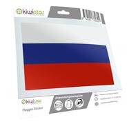 Kiwistar - Adesivo per auto con bandiera, 15 cm, bandiera della Russia, stemma, bandiera, auto, bicicletta, camion