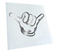 Kiwistar - Adesivo per auto - cromato - 24 x 15 cm Hang Loose - All locker - Shaka Sticker per auto, laptop, bicicletta, camion, moto, multicolore, JDM Decal Racing
