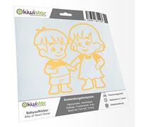 Kiwistar - Adesivo per bambini - Crema - Fratelli e ragazze - senza testo desiderato 20 cm - per auto, moto, bicicletta, tuning