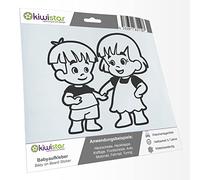 Kiwistar - Adesivo per bambini - grigio scuro - Fratelli e ragazze - senza testo desiderato 30 cm - per auto, moto, bicicletta, tuning