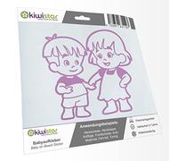 Kiwistar - Adesivo per bambini - Lilla - Fratelli e ragazze - senza testo desiderato 15 cm - per auto, moto, bicicletta, tuning