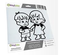 Kiwistar - Adesivo per bambini - Nero - Fratelli e ragazze - senza testo desiderato 15 cm - per auto, moto, bicicletta, tuning