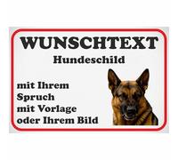 Kiwistar - Personalizzare i cartelli - Cane pastore tedesco - 0,5 mm in alluminio a partire da 20 x 15 cm - con testo a scelta, foto secondo modello o immagine propria cartello per cani per casa