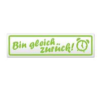 Kiwistar - Targa Magnetica con Scritta Bin gleich Zurück