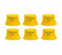 Kiwistar UG - Cappello da pescatore personalizzato in confezione da 6 pezzi, unisex reversibile con stampa tropicale, personalizzabile con immagine o logo, lavabile, per spiaggia, pesca, tempo libero