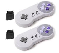 KIWITATA 2 Pack 2.4GHz Wireless Controller per SNES Console Originale, kiwitatá Controller Gamepad Wireless Ricaricabile a Distanza