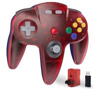 KIWITATA - Driver wireless N64 per console interruttori, 2.4 GHZ ricaricabile N64 telecomando wireless compatibile con il sistema N64, Raspberry Pi, MAC, PC Windows 7.8.10.11