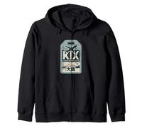 KIX Codice aeroporto Kansai Osaka Giappone Souvenir Kanji Giapponese Felpa con Cappuccio