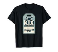 KIX Codice aeroporto Kansai Osaka Giappone Souvenir Kanji Giapponese Maglietta