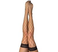 Kixies Calze Autoreggenti, Michelle-Rete a Rete Grande, Colore: Nero, 50 Donna
