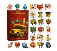 Kixolazr 2025 Calendario 'Avvento Per Bambini - 24 Pezzi Ciondoli in Acrilico 2D,Addobbo Per Albero Di Natale | Per Vacanze Compleanno Festa Casa Camera Soggiorno Scuola Dormitorio