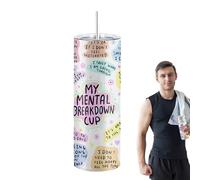 Kixolazr Bicchiere Termico Acciaio Inossidabile | Bottiglia Termica 887 Ml con Stampa Citazioni Motivazionali - Tumbler Isolato per Campeggio Guida Scuola Caffè Succo Tè Palestra Bevande,Per Bevande