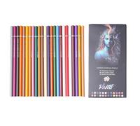Kixolazr Confezione da 24 matite colorate, set di matite colorate, resistenti alla rottura, strumenti di scrittura sfumabili per disegni, illustrazioni professionali per giovani e adulti