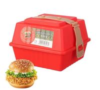 Kixolazr Contenitori riutilizzabili per sandwich - Scatola riutilizzabile per hamburger | Contenitore per sandwich sull'apertura per snack