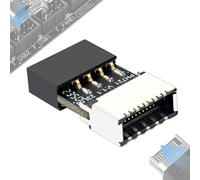 Kixolazr Estensione per intestazione scheda madre USB, adattatore USB 2.0 a 9 pin per chassis scheda madre, connettore convertitore ad alta velocità presa di tipo C, adattatore per scheda madre da