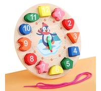 Kixolazr Giocattolo di puzzle 'orologio - Puzzle di forme per i più piccoli - Puzzle Educational Learning Orologio in legno, corrispondenza cognitiva e smistamento regalo per la prima educazione per i