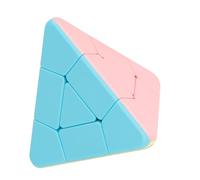 Kixolazr Speed Cube, Speed Cube senza adesivo,Cubo puzzle liscio con design piramidale | Cubi di velocità educativi, giocattolo puzzle a cubo magico triangolare in colori caramellati Macaron per
