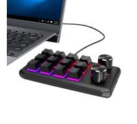 Kixolazr Tastiera programmabile | Tastiera portatile multifunzionale da gioco per PC | 20 pulsanti USB Tastiera ergonomica Attrezzatura da gioco, laboratorio scolastico