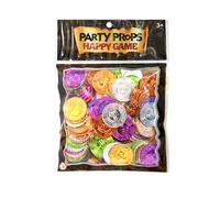 KIXZSAZ 100 pezzi Monete d'oro dei pirati Set di bomboniere colorate Gioco di monete Prop Giocattoli del tesoro Giocattolo di valuta Forniture di Halloween, Moneta a colori del pollice, op