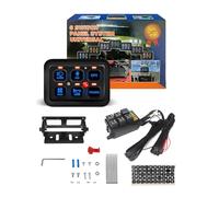 KIXZSAZ 12 V-24 V LED 6 Gang Interruttore Sul Pannello Per Sistema di Relè Per Sistema di Relè Elettronico Box Sottile Pannello Controllo Touch Per Barca UTV Durevole