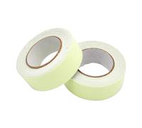 KIXZSAZ 2 pezzi Decorazioni sceniche Nastro luminoso che non consuma energia per eventi Adesivi di avviso uscita di sicurezza PET Strisce luminose, Verde, 1.2 cm x 3 m