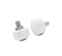 KIXZSAZ 2 pezzi Pattini a rotelle Fermapiedi Pezzo di ricambio Accessorio sportivo in linea di piccole dimensioni Tappo Componente del freno del blocco di gomma, bianco