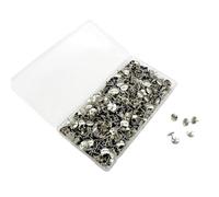 KIXZSAZ 600 pezzi compatti e comodi per riporre puntine da disegno in metallo, dimensioni adatte, chiodi per tappezzeria in argento, acciaio.
