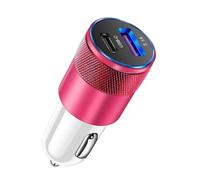 KIXZSAZ Adattatore di ricarica per auto Sostituzione di 2 porte 3.1A Accessori per presa corrente per telefono Dashcam a ricarica rapida universale, rosa Bianca