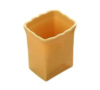 KIXZSAZ Affettatrice per fragole a forma di tazza, elegante gadget da cucina, pressa per fragole e banane, affettatrice in acciaio inossidabile, utensile da cucina creativo, giallo