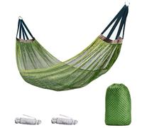 KIXZSAZ Amaca da Campeggio Robusta, Portatile, Traspirante, antiribaltamento, in Rete con Cinghie e Borse per Il Trasporto, in Poliestere, Verde
