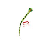 KIXZSAZ Aquilone volante a forma di serpente, grande, con coda lunga, progettato per principianti e un regalo di divertimento infinito per adulti, giocattolo volante a forma, 8m con linea rossa