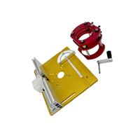 KIXZSAZ Base per tavolo elevatore per router Lega di alluminio Lavorazione del legno Inserto per fresatura del legno Utensili per la lavorazione Banco da lavoro per la, 3 pz/Oro+base