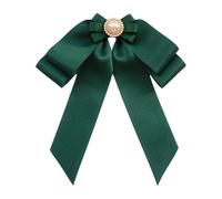 KIXZSAZ Bellissime cravatte a fiocco con fiocco, facili da indossare, regalo con spilla, eleganti accessori per uniformi, cravatte a, eleganti spille, decorazioni per camicie da, Verde intenso
