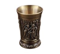 KIXZSAZ Bicchieri da shot di vino personalizzati unici, accessori per bevande, che aggiungono individualità a ogni esperienza di piacere con le bevande, dio del sole in bronzo, 4.2x6.2 cm