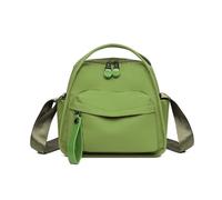 KIXZSAZ Borsa a tracolla in nylon leggera, indispensabile, generica, con cerniera, per l'organizzazione quotidiana degli oggetti essenziali, verde