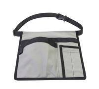 KIXZSAZ Borsa da cintura resistente agli strappi per attrezzi Borsa da cintura in tessuto resistente e regolabile con 5 tasche, grigio