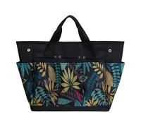 KIXZSAZ Borsa portautensili Versatile organizzata e Resistente per Attrezzi da Giardino e Interni Borsa per Attrezzi da Giardinaggio con Cinturino Regolabile, Fiore Verde
