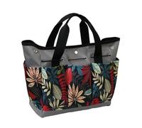KIXZSAZ Borsa portautensili Versatile organizzata e Resistente per Attrezzi da Giardino e Interni Borsa per Attrezzi da Giardinaggio con Cinturino Regolabile, Colore del Fiore Grigio