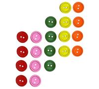 KIXZSAZ Bottoni in legno misto solido a due fori a forma di ciotola in stile vintage Scrapbooking per domestico artigianato pulsante per set da cucito, 25mm/50 pz