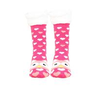 KIXZSAZ Calzini caldi invernali traspiranti Calzini caldi larghi realizzati in cotone-poliestere natalizi da pavimento per donna Nessun spargimento di sonno, amore gufo