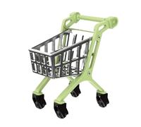 KIXZSAZ Carrello della spesa in miniatura per casa delle bambole 1/12, accessorio decorativo per giochi fantasiosi nelle attività dei bambini, carrello portaoggetti in miniatura, gioco di finzione per