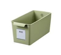 KIXZSAZ Cesto portaoggetti facilmente accessibile e spazioso per gli elementi essenziali quotidiani e per l'ufficio con grande capacità per molteplici scenari, Verde Matcha, Tipo stretto [1013-4]