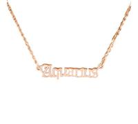 KIXZSAZ Collana dell'amicizia a tema con costellazioni di parole Delicata creativa con ciondolo a catena di gioielli in oro rosa, Acquario