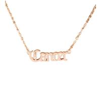 KIXZSAZ Collana dell'amicizia a tema con costellazioni di parole Delicata creativa con ciondolo a catena di gioielli in oro rosa, Cancro
