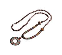 KIXZSAZ Collana di perline stile vintage Pezzo di dichiarazione Collane etniche vintage facili da abbinare Collana con ciondolo di perline Regali, Come mostrato 3