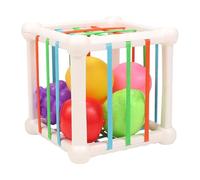 KIXZSAZ Contenitore sensoriale con corda e cubo per ordinare le forme dei bambini. Imparare le forme divertendosi attraverso suoni ed esperienze interattive.