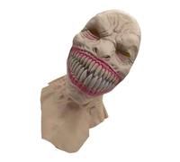 KIXZSAZ Copertura per il viso Diavolo Terrore Gag Dente Pagliaccio Demone Trucco Prop Coperture per il viso lunghe e realistiche Scudo raccapricciante Bomboniere
