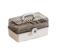 KIXZSAZ Custodia portatile pillole per l'archiviazione di sicurezza Conveniente custodia in plastica Pillole che sigillano le pillole delle prestazioni, Bianco di grandi dimensioni, 32 * 18 * 17.5