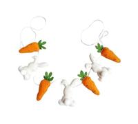 KIXZSAZ Diffondi l'allegria pasquale con la decorazione natalizia a forma di coniglietto e carota, la ghirlanda pasquale in feltro, gli ornamenti da